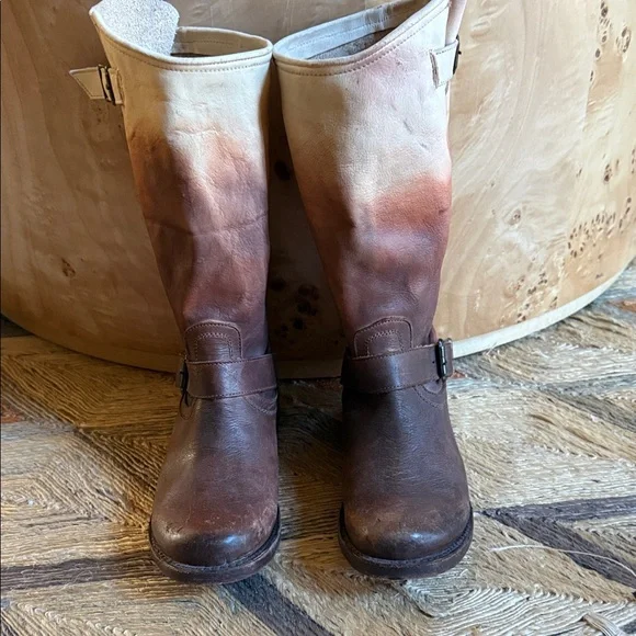 Freebird by Steven Ombre Brown Tan Heeled Boots - Picture 6 of 9